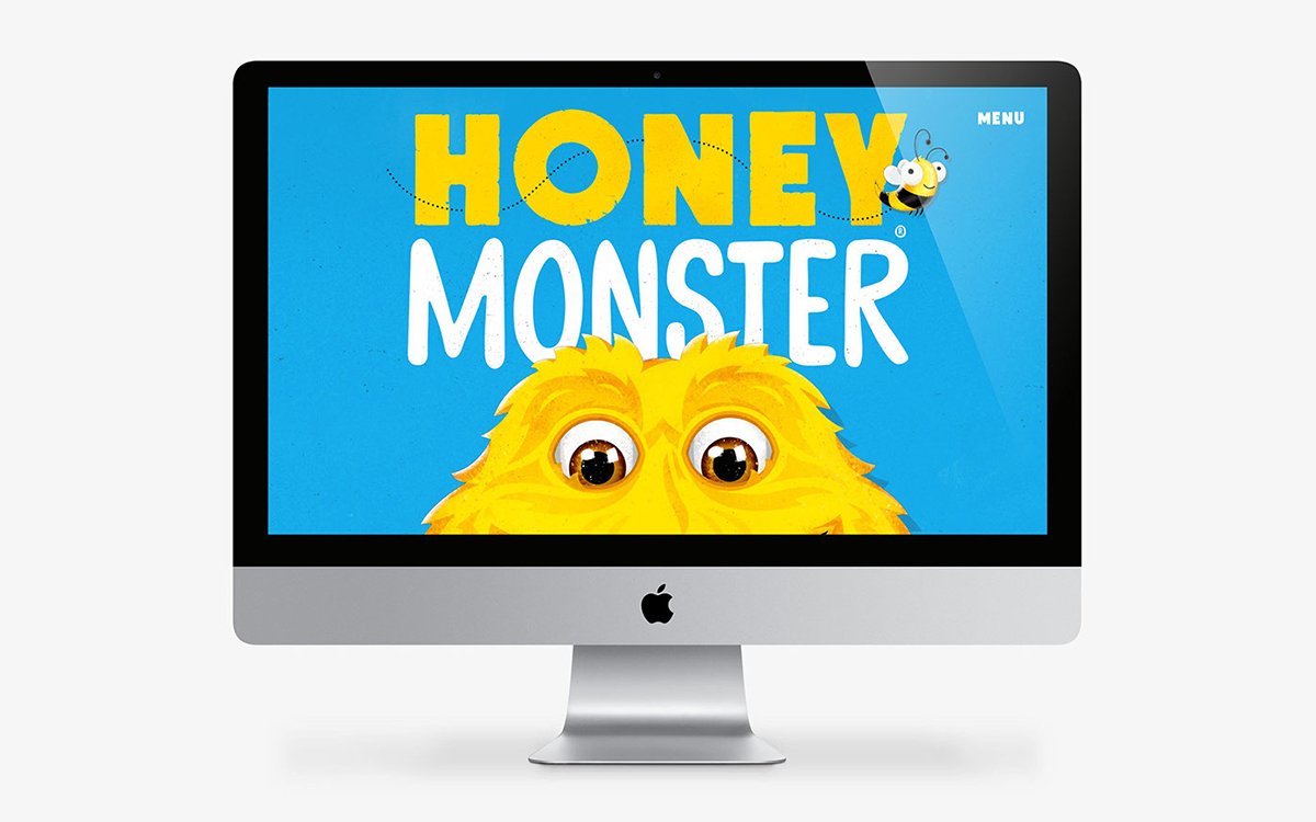 深圳VI設(shè)計  深圳VI策劃  &ldquo;蜂蜜怪物&rdquo;谷物食品VI設(shè)計  網(wǎng)站設(shè)計