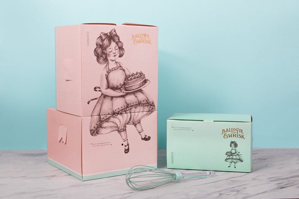 蛋糕店（食品）品牌vi設(shè)計&mdash;Balloon and Whisk 插圖賞析，vi設(shè)計，視覺形象vi設(shè)計，食品vi設(shè)計，包裝設(shè)計，蛋糕店品牌vi設(shè)計，vi品牌策劃，深圳vi設(shè)計，左右格局