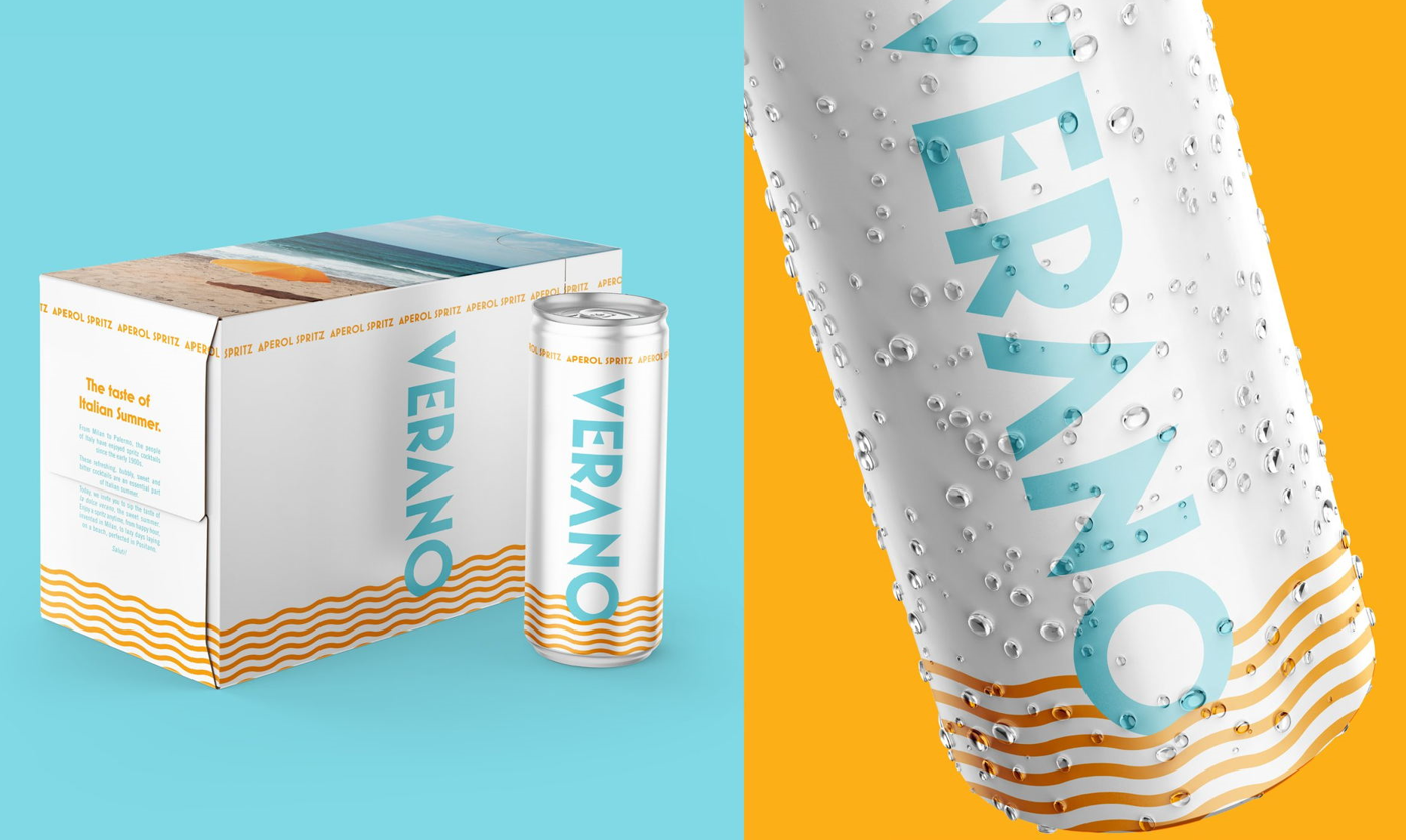 維拉諾&middot;斯普利茨罐裝雞尾酒的包裝設(shè)計