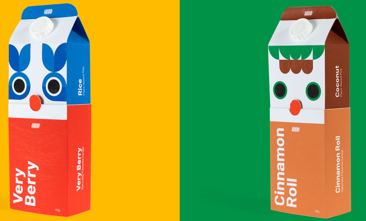 將樂高擴展到谷物棒和牛奶組合的品牌包裝設(shè)計 將樂高擴展到谷物棒和牛奶組合的品牌包裝設(shè)計