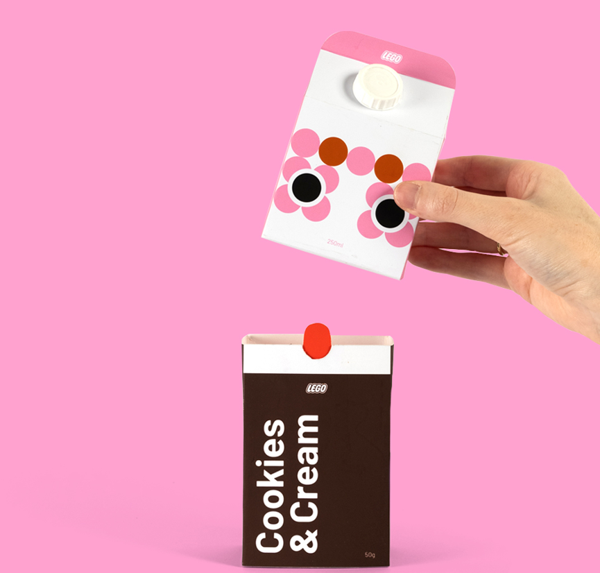 將樂高擴展到谷物棒和牛奶組合的品牌包裝設(shè)計 將樂高擴展到谷物棒和牛奶組合的品牌包裝設(shè)計