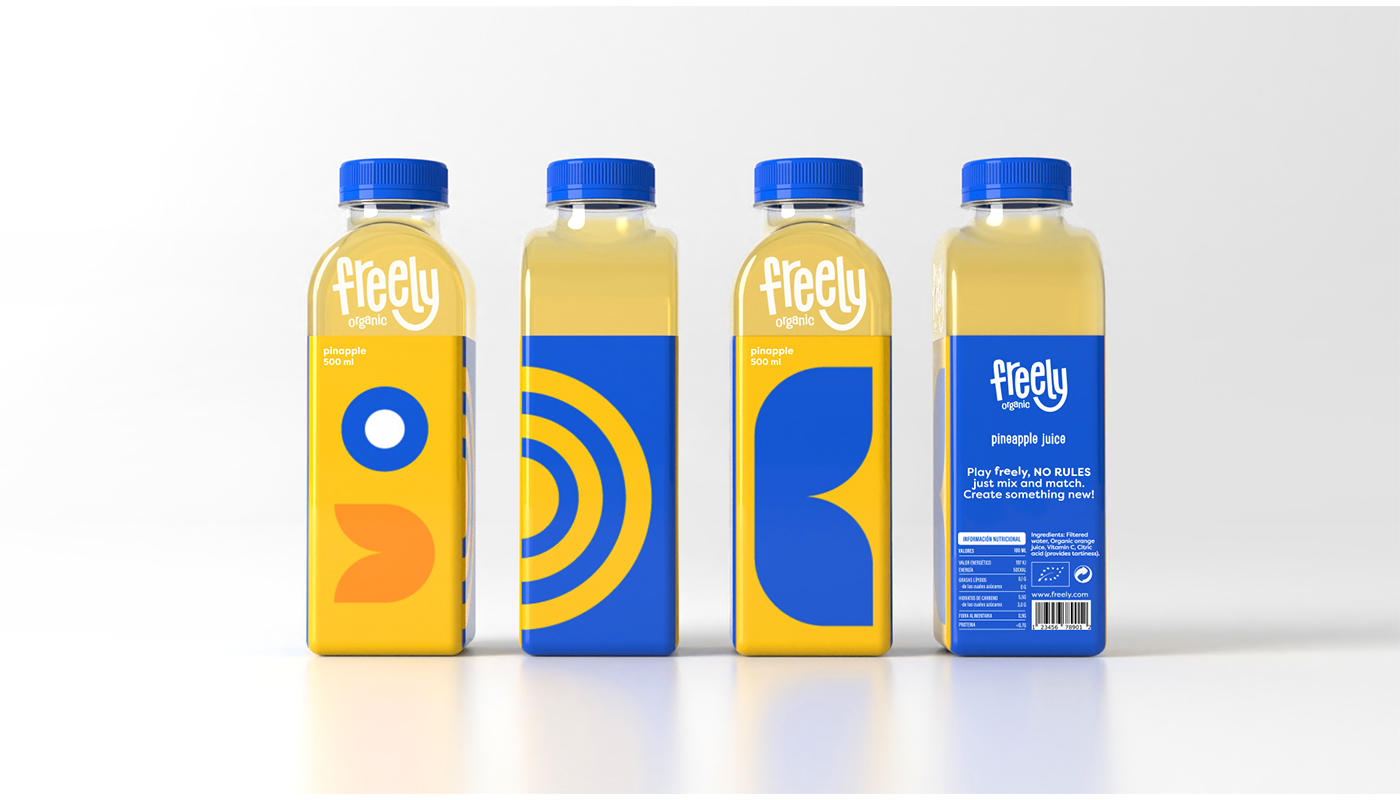 自由有機(jī)果汁的創(chuàng)新迷人產(chǎn)品包裝設(shè)計(jì)