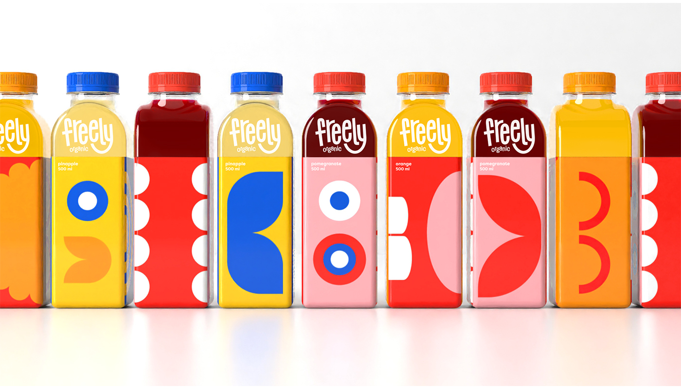 自由有機(jī)果汁的創(chuàng)新迷人產(chǎn)品包裝設(shè)計(jì)