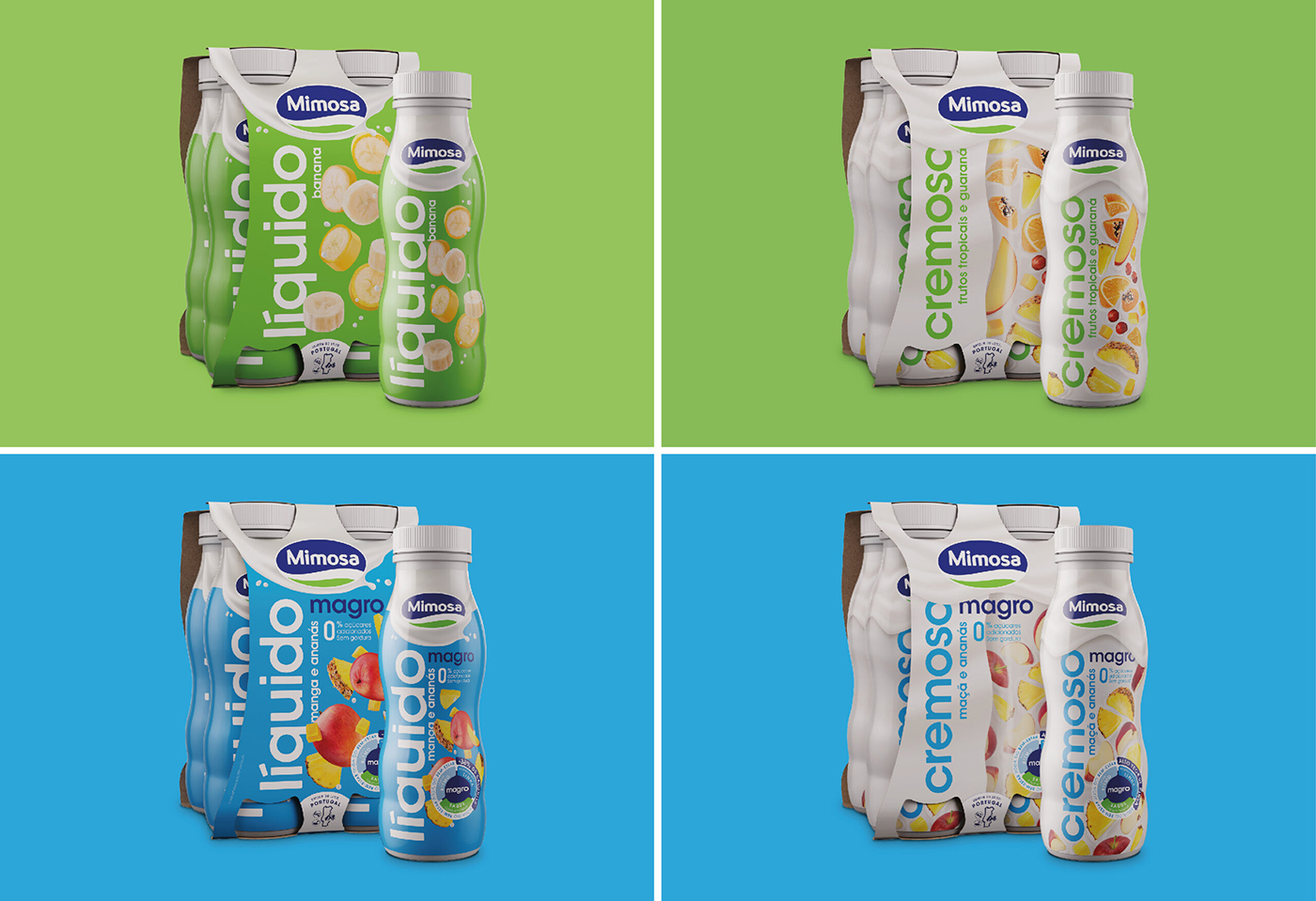 含羞草品牌酸奶的包裝設(shè)計帶給消費者便利性和幸福感