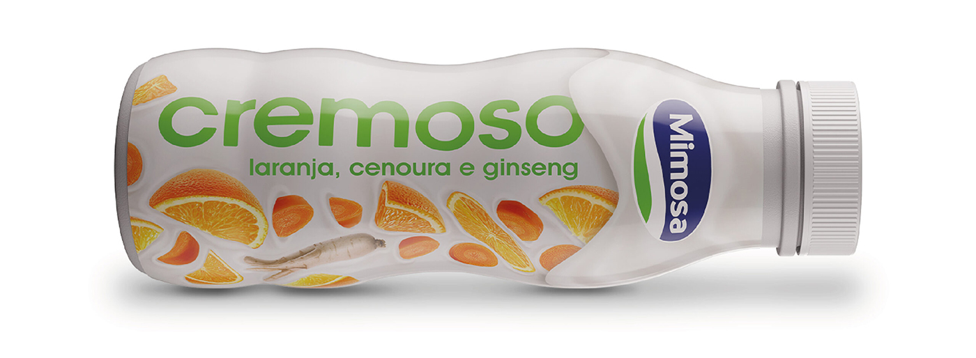 含羞草品牌酸奶的包裝設(shè)計帶給消費者便利性和幸福感