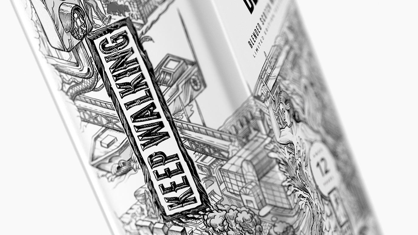 采用當?shù)亟诸^藝術家的獨特品牌包裝設計-具有由空氣污染制成的墨水包裝設計