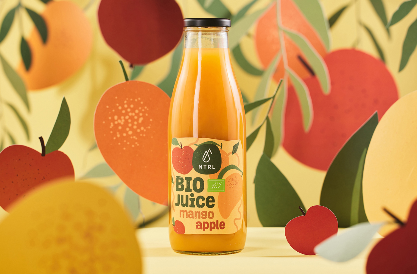 品牌包裝設計：有機果汁和冰沙的創(chuàng)新包裝設計突出了水果的新鮮度