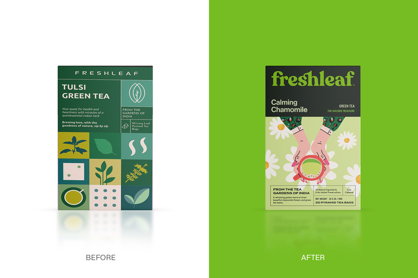 品牌包裝設(shè)計：維達(dá)托影響在新鮮葉子的包裝設(shè)計中突出人性